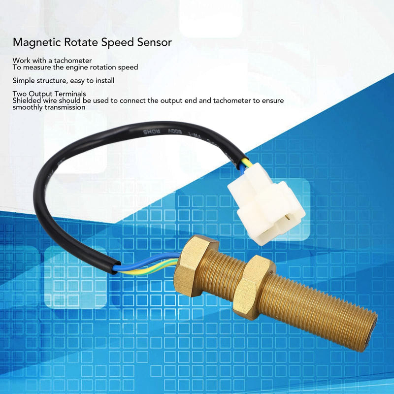 [Australia - AusPower] - M16x1.5 Magnetic Rotate Speed Sensor Pick Up Sender Gear Teeth with IP44 for Measure The Engine Rotation Speed 