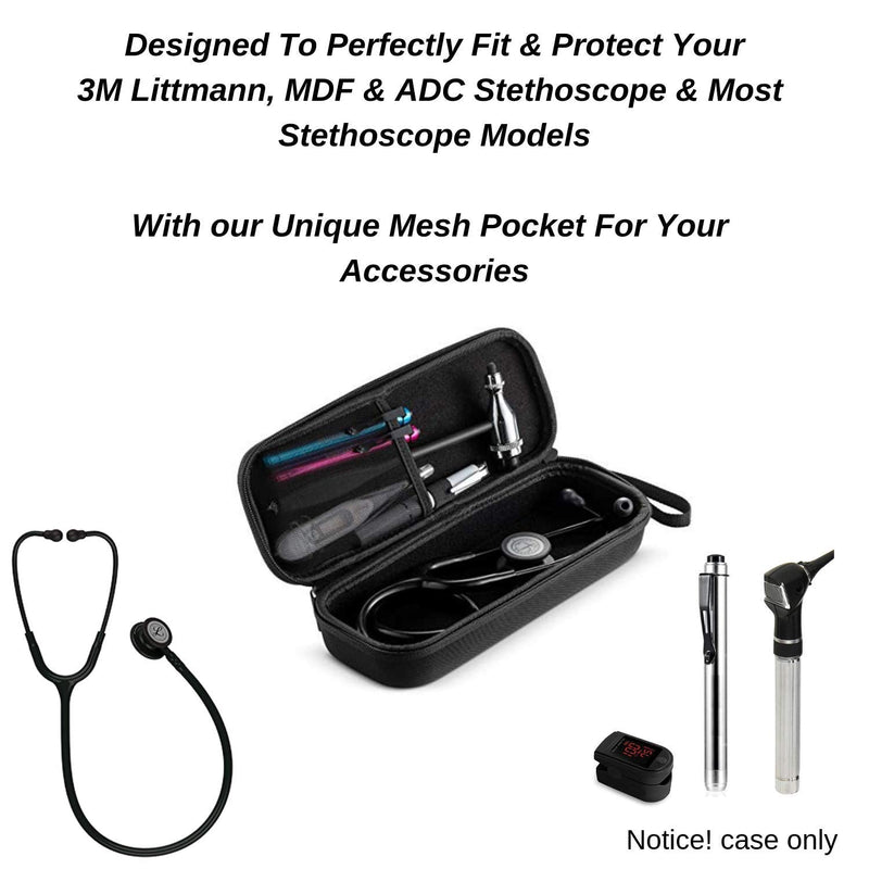 [Australia - AusPower] - caseling Hard Case fits Stethoscope 3M Classic III, Lightweight II S.E, Cardiology IV Diagnostic, (Case Only) (EVA Black) EVA Black 