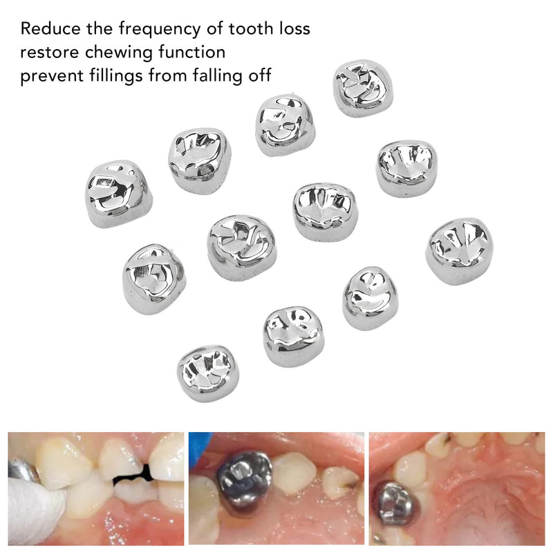 [Australia - AusPower] - Metal Dental Teeth Crown, Reduce Tooth Loss Rustproof Dental Molar Metal Crowns for Hospital 