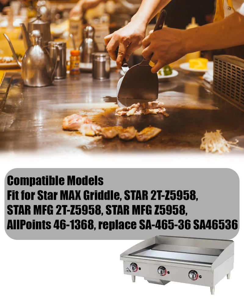 [Australia - AusPower] - SA-465-36 Electric Griddle Thermostat Control Fit for Star MAX Griddle Star 2T-Z5958 AllPoints 46-1368, Thermostat Temp 100-450F Replace SA-465-36 SA46536 