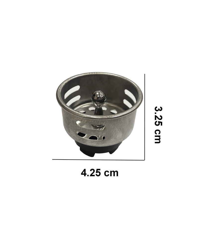 Stainless Steel Junior Duo Strainer Replacement Basket/Stopper for Bar and Prep Sinks Drains 6 Pack 6 PCS