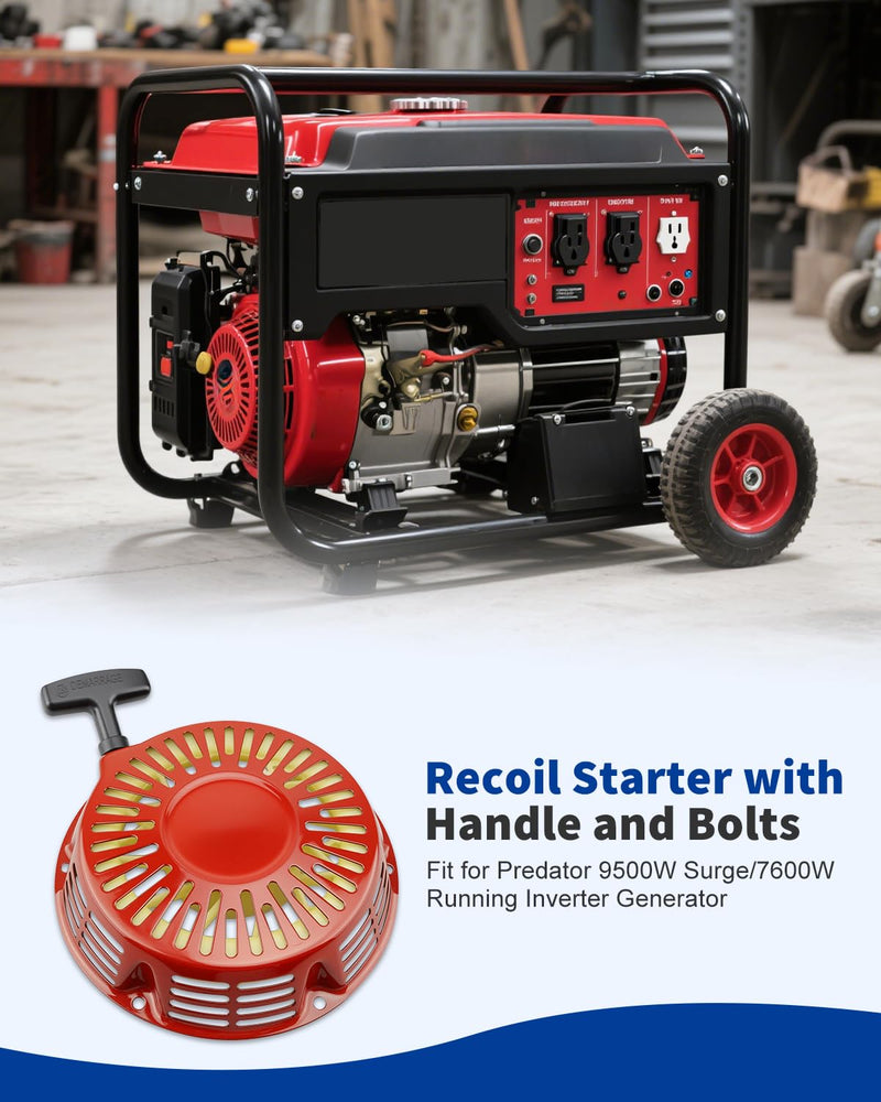 [Australia - AusPower] - ANODZU Recoil Starter Handle for Predator 9500W Surge / 7600 Watt Running Inverter Generator Pull Cord Start Handle with Bolts Replace 59188 71365 