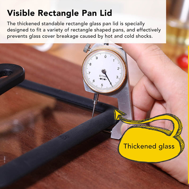 Tamagoyaki Pan Lid, Visible Glass Egg Frying Pan Cover Japanese Tamagoyaki Pot Lid Omelette Pan Cover Replacement for Home Kitchen Restaurant (5.9 * 7inch) 5.9* 7in