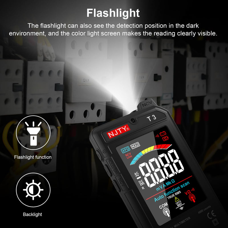 [Australia - AusPower] - Digital Multimeter and NJTY Voltage Tester – High-Precision, Auto-Ranging, NCV Detection, All-in-One Electrical Testing Kit 