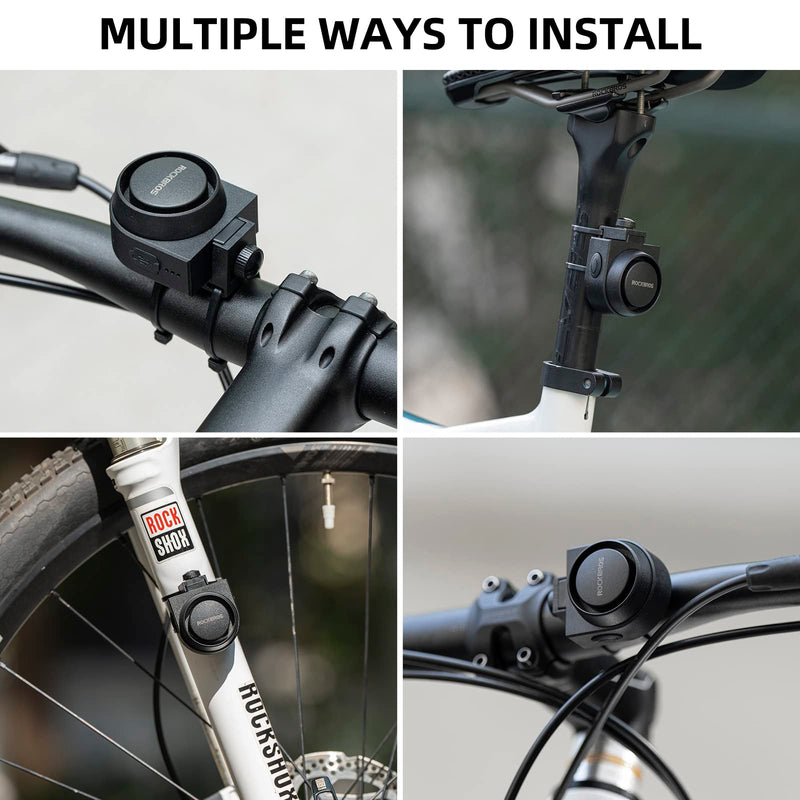 [Australia - AusPower] - ROCKBROS 115dB Bike Alarm Wireless Vibration Motion Sensor Waterproof Motorcycle Alarm with Remote 1 piece 