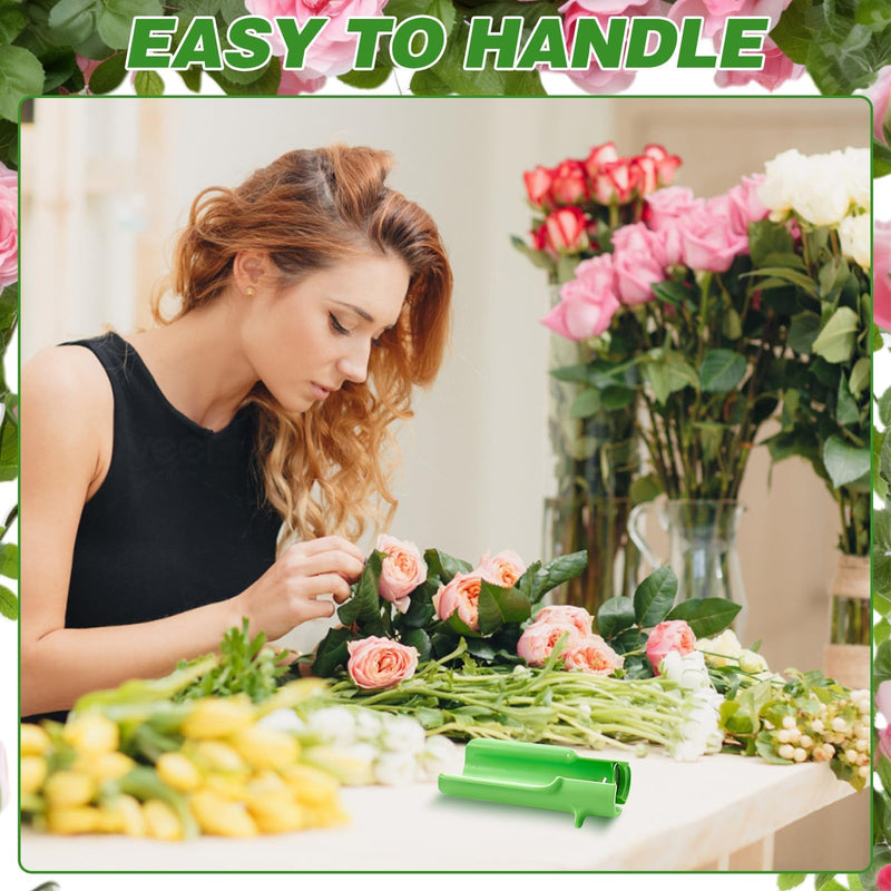 [Australia - AusPower] - Rose Thorn Stripper Tool Thorn Remover Leaf Stripper Tool Flower Cleaner Cutter Flower Shop Gardening Floral Arrangements Clean Stem Green New Upgrades Efficient for Home Professional Florist 