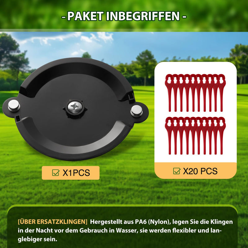 [Australia - AusPower] - Cutting Disc with 20 Blades Compatible with Florabest Edge Cutter FRTA 20 A1, FAT 18B2, FAT 18B3, Mounting Screws 1 X Disc With 20 Blades 