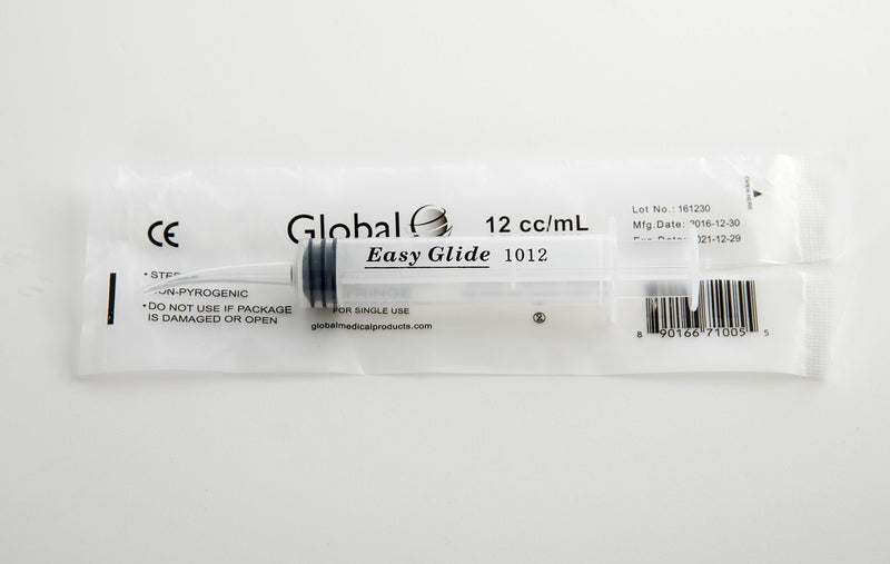 [Australia - AusPower] - 25 Pack Disposable 12cc Dental Sterile Syringe Dental Irrigation Syringe with Curved Tip, Tonsil Squirt Mouthwash Cleaner 
