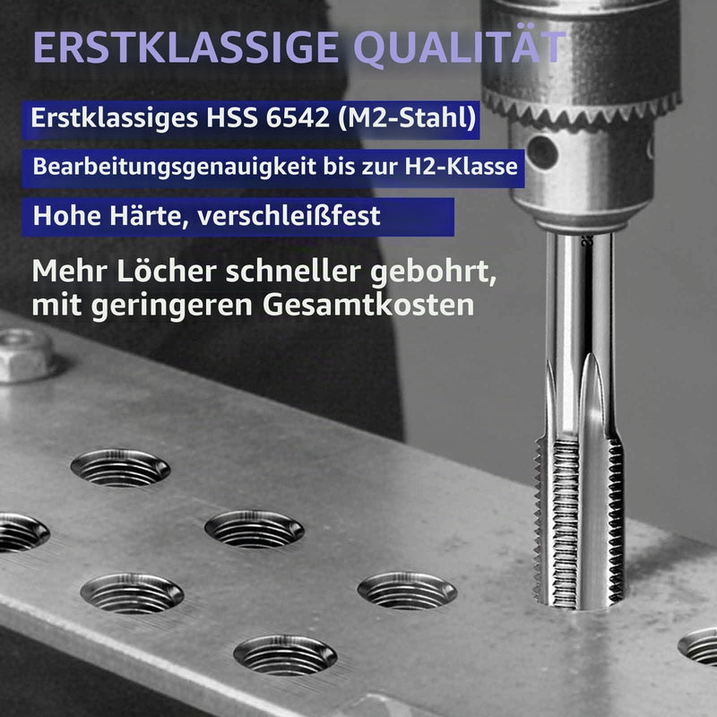 ATOPLEE Metric HSS Thread Tap M10 Right Hand Thread Drill Bits (M10x1.0) M10x1.0 silver