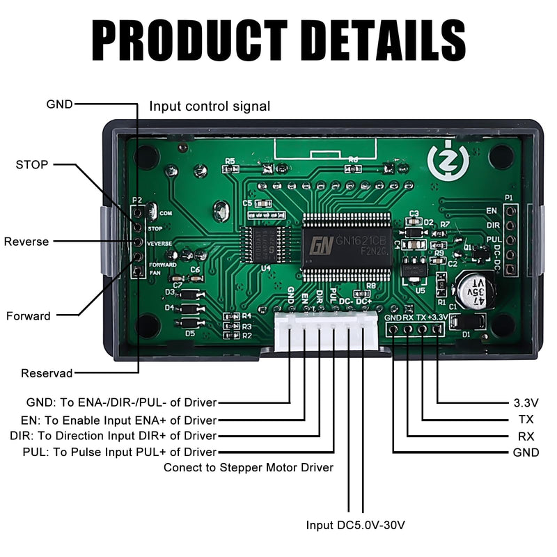 [Australia - AusPower] - Stepper Motor Controller: Stepper Motor for NEMA 17 23 Motor DC5-30V 4A Integrated Board Forward/Reverse Pulse Speed Angle Control Module PLC Serial Communication 