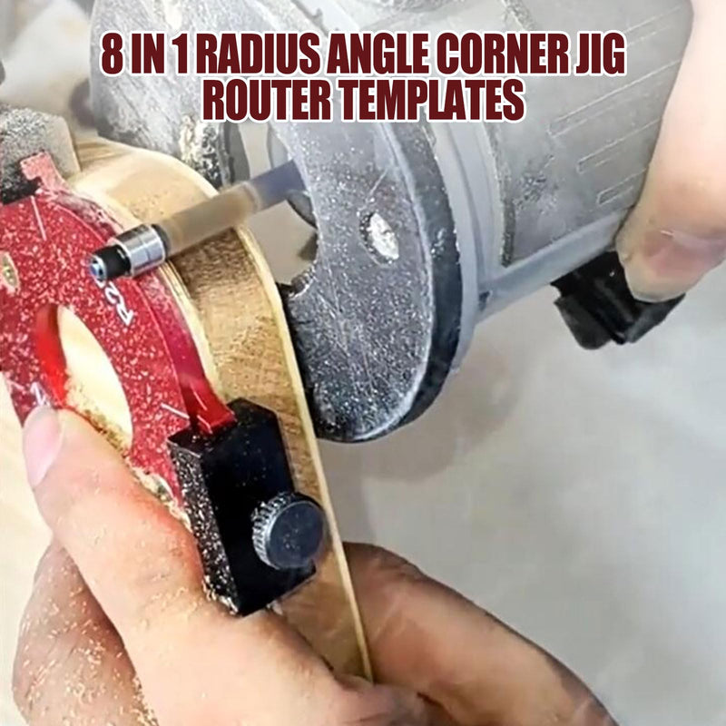[Australia - AusPower] - Pack of 2 Radius Jig Router Stencils Corner, 4 in 1 Radius Quick Device for Woodworking R10 R15 R20 R25 R30 R35 R40 R50 Radius Routing Templates for Woodworking DIY Pack of 2 