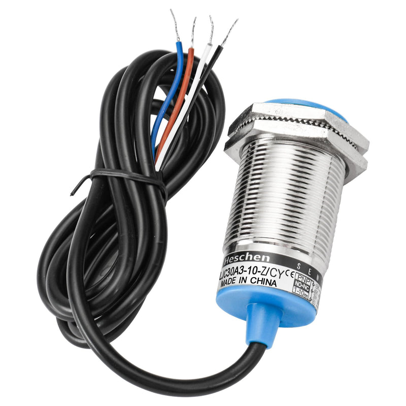 [Australia - AusPower] - Heschen M30 Capacitive Proximity Sensor Switch, Shield Type, LJC30A3-10-Z/CY, Detection 1-10mm, 10-30VDC 200mA, PNP NO+NC, 4 Wire 