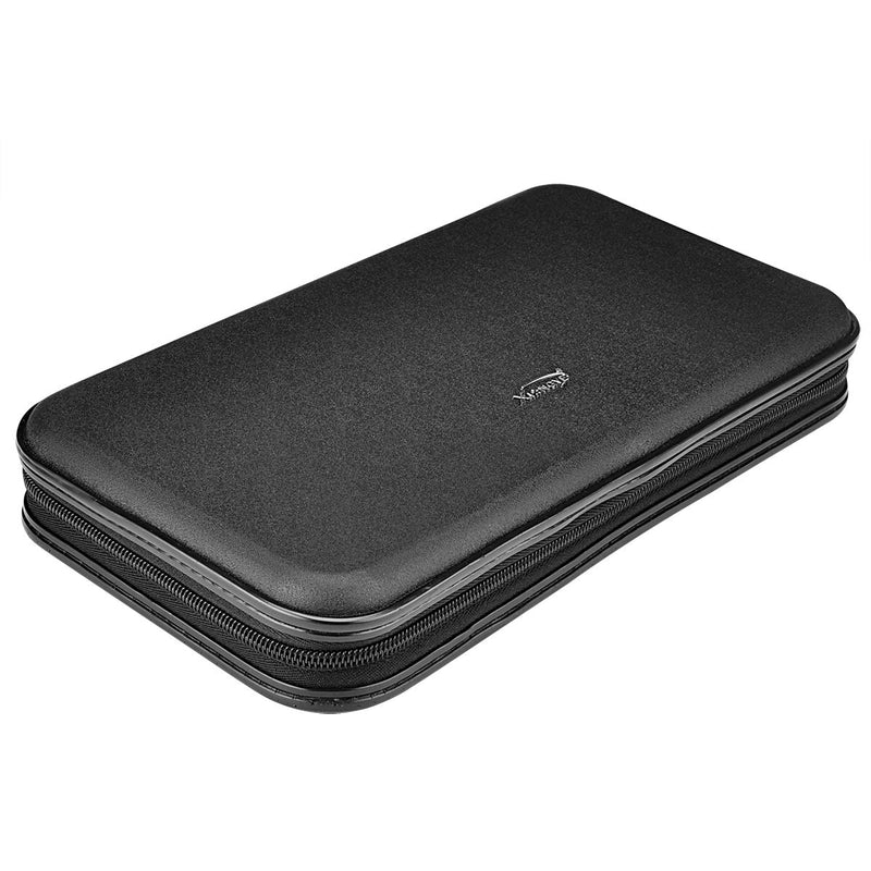 [Australia - AusPower] - CD DVD Case, 72 Capacity Heavy Duty Wallet, DVD CD Case Holder for Car, Hard Shell Sturdy case, CD Disk Holder, DVD disc Binder, Booklet, Protective Blu-ray Wallet (72 Capacity,Black) Black 
