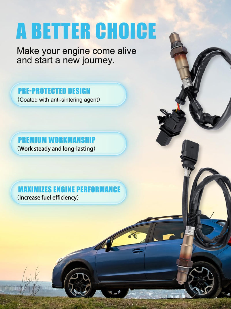 [Australia - AusPower] - 250-24672 250-25040 O2 Oxygen Sensor Upstream Downstream for Audi A4 A4 Quattro 09-16, A5 10-14,A5 Quattro 10-17,A6 A6 Quattro 13-15,Q5 11-17,allroad 13-16,for Jetta 10-15,350-35064 350-34334 