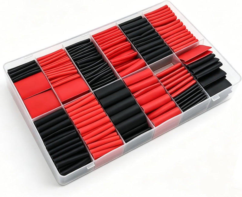Waterproof Heat Shrink Tubing Kit, 3:1 Dual Wall Tube - Adhesive Lined Heatshrink for Wires 400 PCS Heat Shrink Tubing Kit, 3:1 Adhesive Lined Marine,Grade Tubing with Durable Plastic Storage Case for Easy Organization