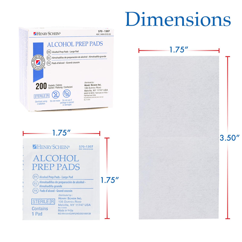 [Australia - AusPower] - Alcohol Prep Pads, Large, 2-ply, Sterile, Pack of 1 (200) 1 Count (Pack of 200) 
