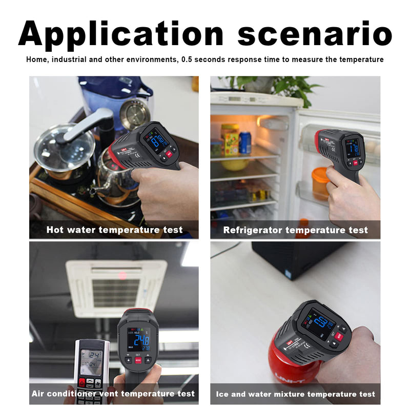 [Australia - AusPower] - UNI-T Infrared ir high Temperature Thermal Gun for Cooking Automotive, -58°F~932°F Non Contact Thermometer Pyrometer for Pizza Oven Griddle Food Meat Surface Laser Temp Gun Gauge UT306C 