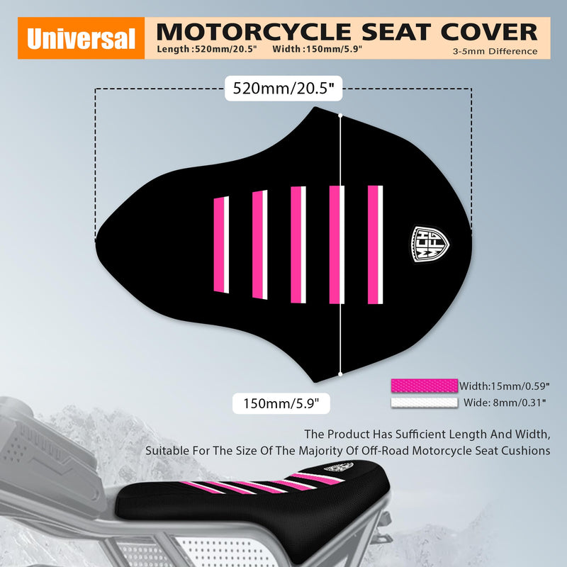 Ribbed Ebike Seat Cover Compatible with Ridstar Q20 Electric Bike Non-Slip Waterproof Anti-UV Protect Seat Cushion (Pink White) Pink White