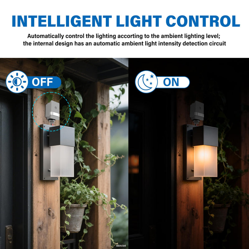 [Australia - AusPower] - 2 Pack Photocell Sensor for Outdoor Lights, 120VAC 50/60Hz Dusk to Dawn Photoelectric Switch with IP54 Waterproof Housing, Automatic Light Control for Yard, Garden, and Driveway 