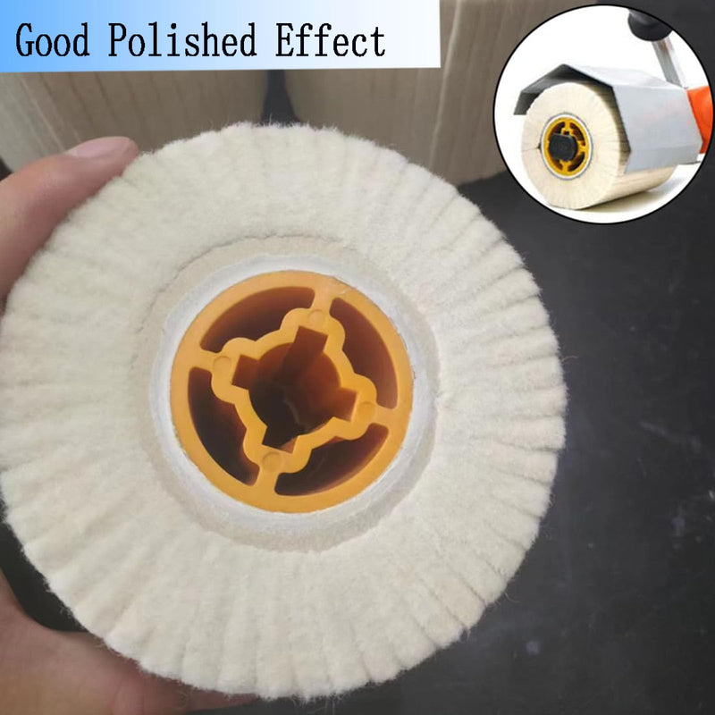 [Australia - AusPower] - Luo ke 120mm x 100mm Compressed Wool Felt Surface Conditioning Tools,19mm Cross Lock Arbor Felt Buffing Drum Polishing Wheel Wool Felt Burnishing Drum 