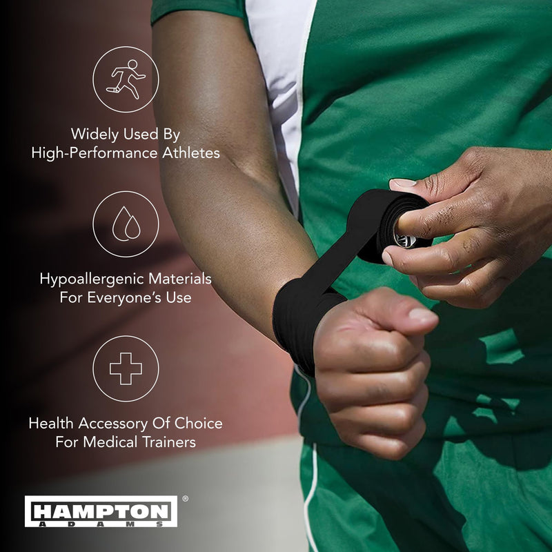 [Australia - AusPower] - Hampton Adams | As Seen on Shark Tank | Original Athletic Sports Tape (3-Pack) | 45ft Rolls | Very Strong Easy Tear NO Sticky Residue | Best Tape for Athlete & Trainers | Fingers Ankles Wrist 3 Count (Pack of 1) Black 