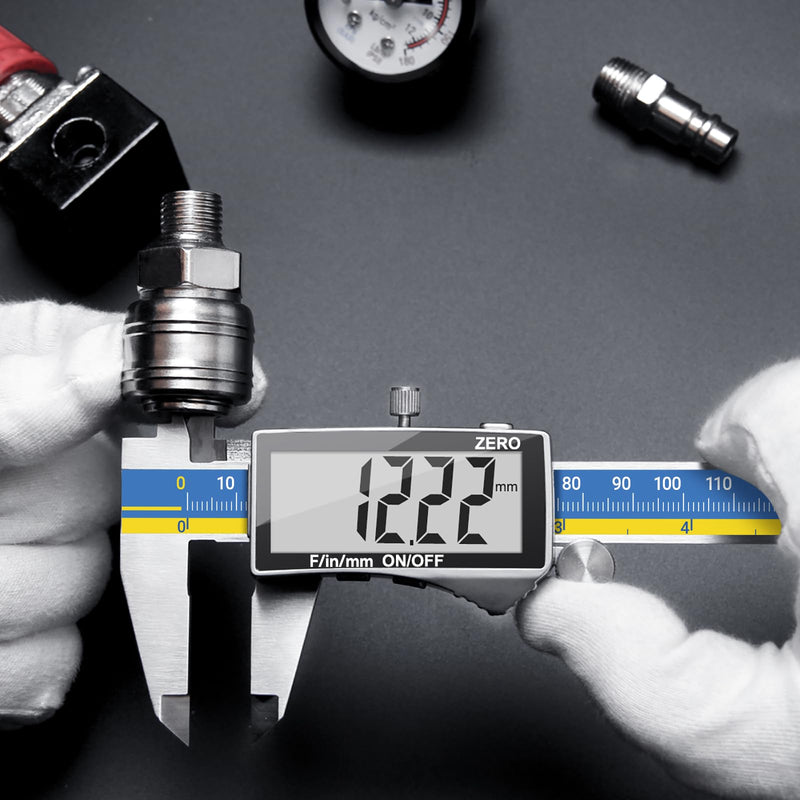 [Australia - AusPower] - Preciva Digital Caliper, Stainless Steel Vernier Caliper Digital, Micrometer Calipers with Large LCD Screen, Auto-Off Feature, Inch Millimet Conversion, 6 Inch Caliper Tools for DIY/Household cr2032 