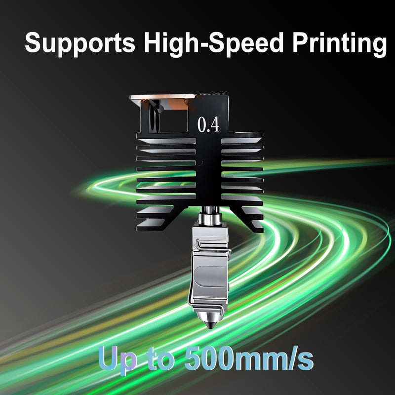 3PCS 0.4mm Hotend for Snapmaker U1, Ceramic Fast-Heating Extruder Print Head with Hardened Steel Nozzle, Includes Silicone Sock, Nozzle Brush & Anti-Leak Pad, Replacement U1 3D Printer Parts 3PCS
