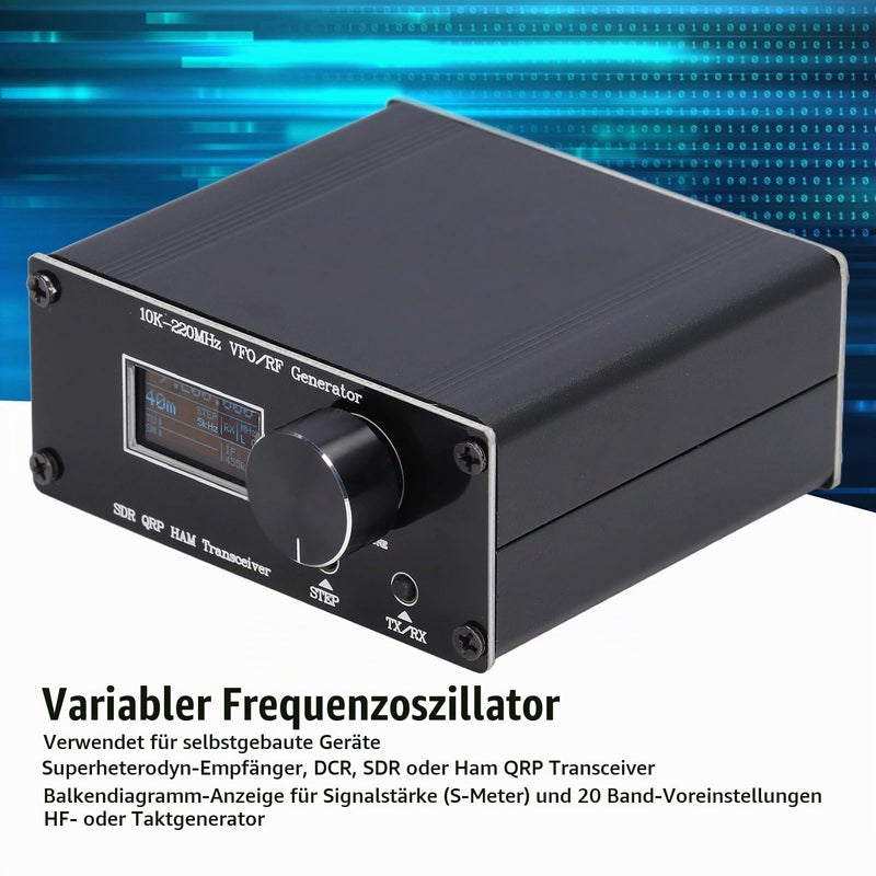 Akozon SDR QRP HF, VFO RF Generator 10K 220MHz S DR Transceiver HAM Oscillator with Variable Frequency Oscillator 10K for DIY Devices