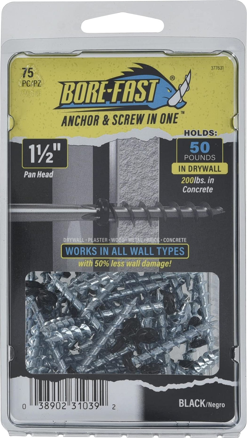 [Australia - AusPower] - Hillman 377631 Borefast Drywall Anchors, Black 