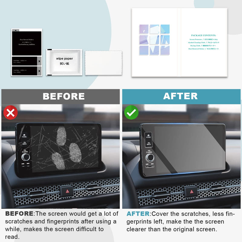 [Australia - AusPower] - CDEFG for 2023 2024 Refresh CRV Screen Protector for 2023 2024 Honda CR-V EX-L Sport Touring 9 Inch Touch Screen Protector Foils Navigation Display Screen Protective Film Tempered Glass HD Clear 2023 9IN Screen 