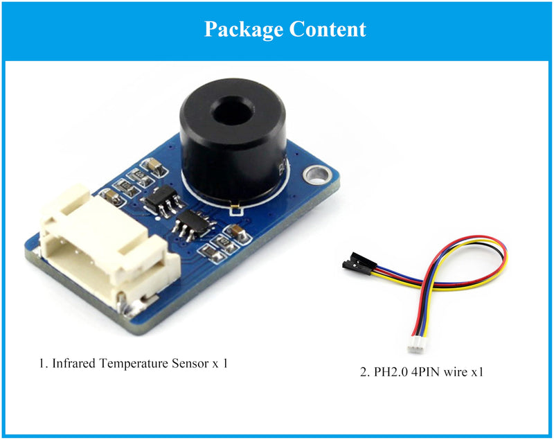[Australia - AusPower] - Contact-Less Infrared Temperature Sensor Module, MLX90614ESF-BCC, Measures Temperature Without Touching, High Precision High Resolution Fast Response 