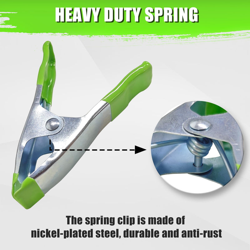[Australia - AusPower] - SUNHZMCKP 15 Piece Spring Clamps, 2 inch Small Clamp Set With 3/4"-Inch Jaw Opening, Heavy Duty Spring Metal Spring Clamps for Variety of Outdoor Pool Cover and Garden Tarp 34 Piece 2 in 
