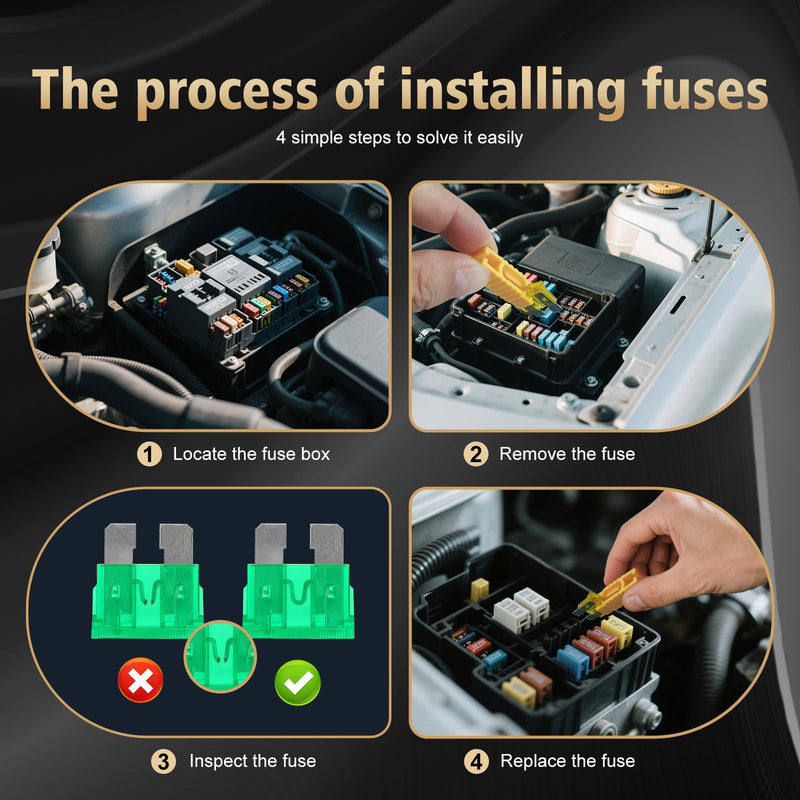 [Australia - AusPower] - 1200pcs Car Fuses Assortment Kit, 520PCS Standard Fuse Kit & 680PCS Mini Fuses + 1 Puller for Auto/RV/Truck/Motorcycle/Yacht (2A 3A 5A 7.5A 10A 15A 20A 25A 30A 35A 40A) 1200 
