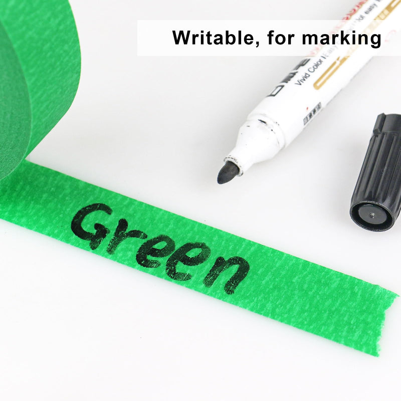 [Australia - AusPower] - 2 Pack Green Painters Tape - Masking Tape 1 Inch Wide - Multi-Surface, Smart Adhesion, Indoor & Outdoor - 180FT Total - Paint Tape for DIY, Labeling, Art, Car, General Purpose (#3910) 