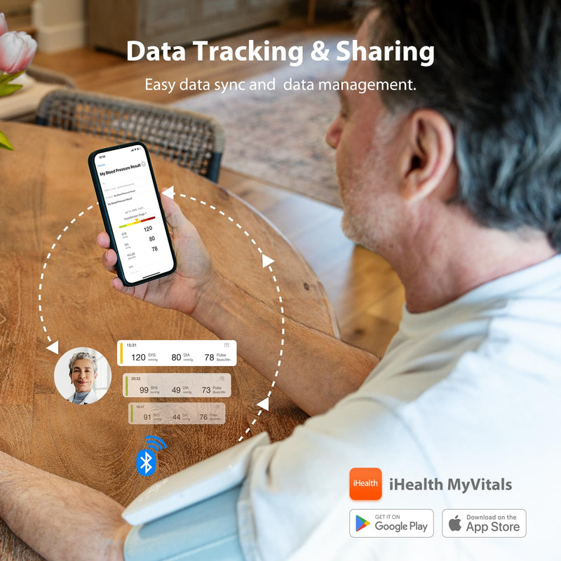 [Australia - AusPower] - iHealth Neo Wireless Blood Pressure Monitor, Upper Arm Cuff, Bluetooth Blood Pressure Machine, Ultra-thin & Portable, App-enabled for iOS & Android 