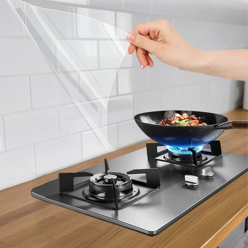 Clear Electrostatic Wall Protector, Static Cling Removable Kitchen Backsplash Film, No-Residue Contact Paper for Scuff & Oil Protection 15.7in x 39.4in 40cm X 1m