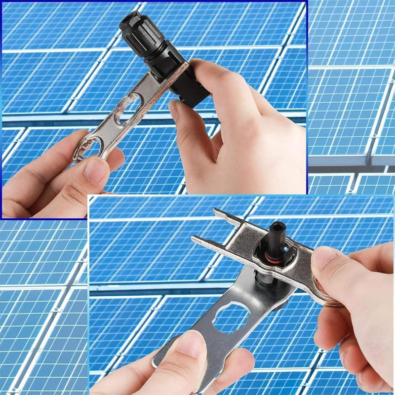 MC4 Key 1 Piece Alloy Material Metal Solar Connector Key Solar Panel Cable Solar Panel MC4 Tool for Mounting Solar PV Panels Silver
