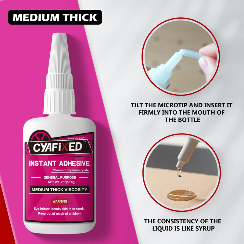 [Australia - AusPower] - Strong Cyanoacrylate (CA) Super Glue, Impact Resistant Medium-Thick Viscosity Instant Adhesive, 4 oz. (113.6 Grams) - CA Glue for 3D Printing, Aquascape and Hobby Models 4 ounce 