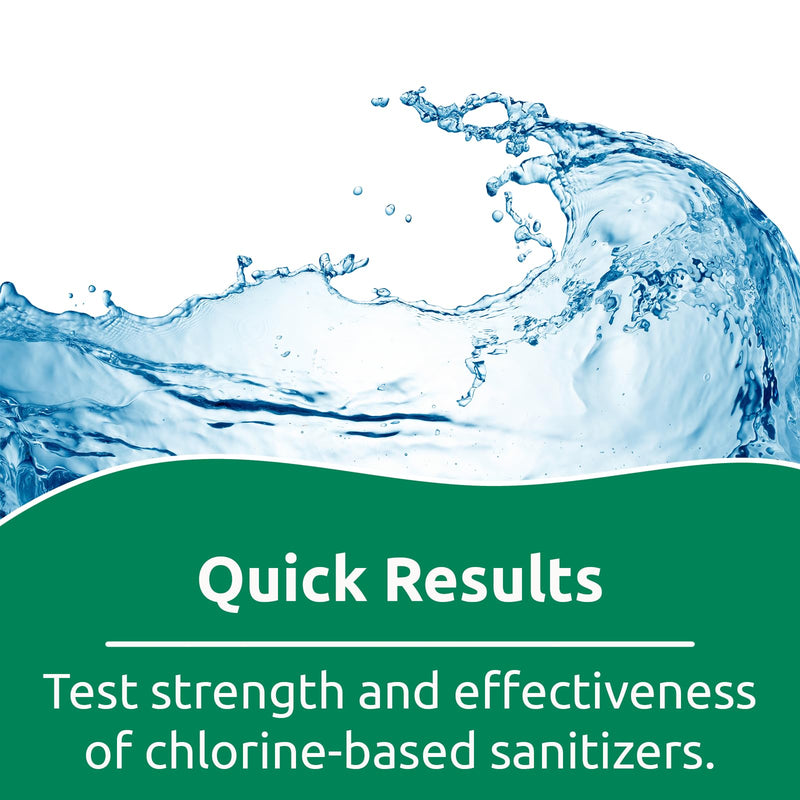 [Australia - AusPower] - Stera-Sheen - Chlorine Test Strips for Testing Restaurant and Food Service Sanitizing Solutions – 10-200 PPM – 1 Vial (100 Strips) 