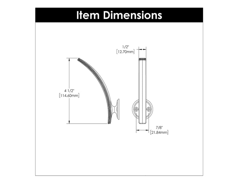 [Australia - AusPower] - Hickory Hardware Transitional P2145-SN-5B American Diner Collection Wall Hangers - 5 Pack Wall Hook 7/8 Inch Center to Center - Durable Zinc Material Satin Nickel Finish - Wall Mount Hooks for Hanging 