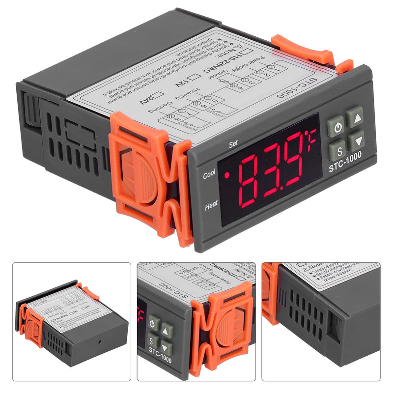 [Australia - AusPower] - Digital Temperature Controller, -1000 Cooling and Heating Temperature Controller Digital Thermostat with Sensor for Temperature Measurement Temperature Control (AC110~220V) AC110~220V 