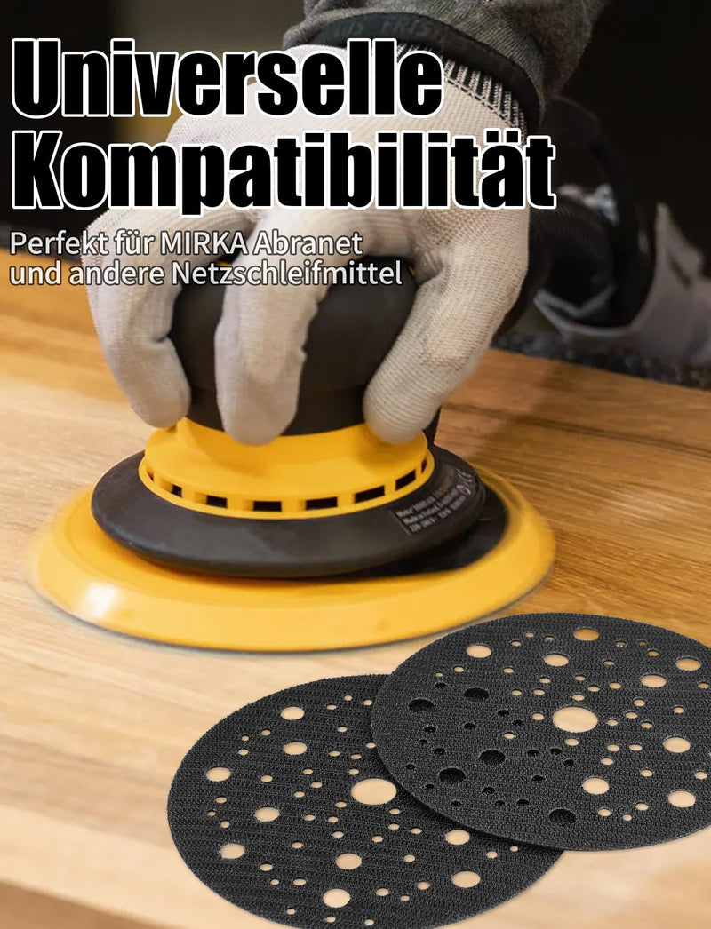 [Australia - AusPower] - Protective Pad Diameter 150 mm 70-Hole, Pack of 3 Sanding Disc Protectors with Velcro Fastening, Compatible with Mirka 8295612111, Protective Pad for Random Orbital Sanders, Polishing Disc, Protective 