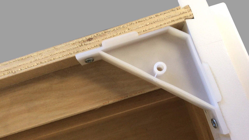 [Australia - AusPower] - Berta (20 Pieces) 90 Degree Cabinet Triangle Bracket, Plastic White Corner Support Braces 20 