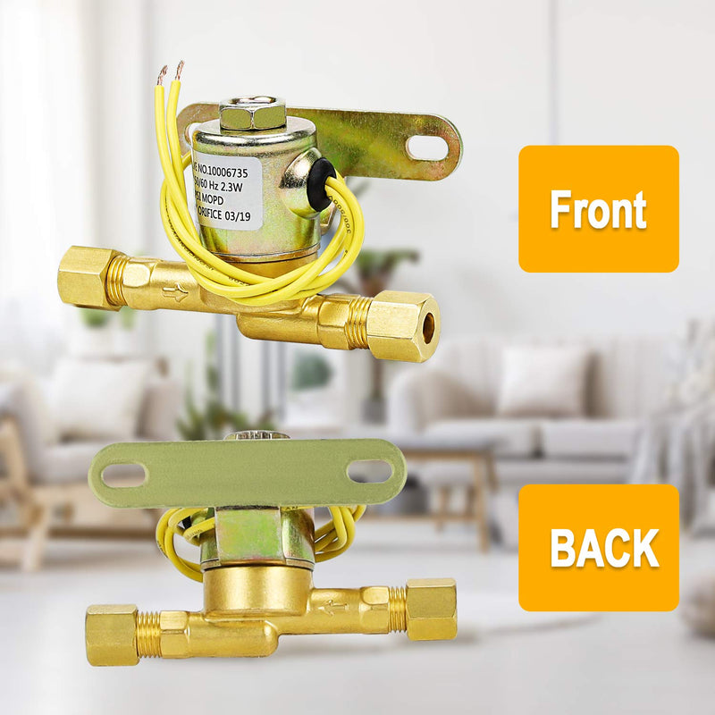 [Australia - AusPower] - Humidifier Water Solenoid Valve 4040 10006735 for Aprilaire Whole House Humidifier 400 400M 500 500M 600 600M 558 550A 550 568 560A 700M 768 760A 760 | 24 Volts | 2.3 Watts | 60 HZ-Yellow by TOMOON 