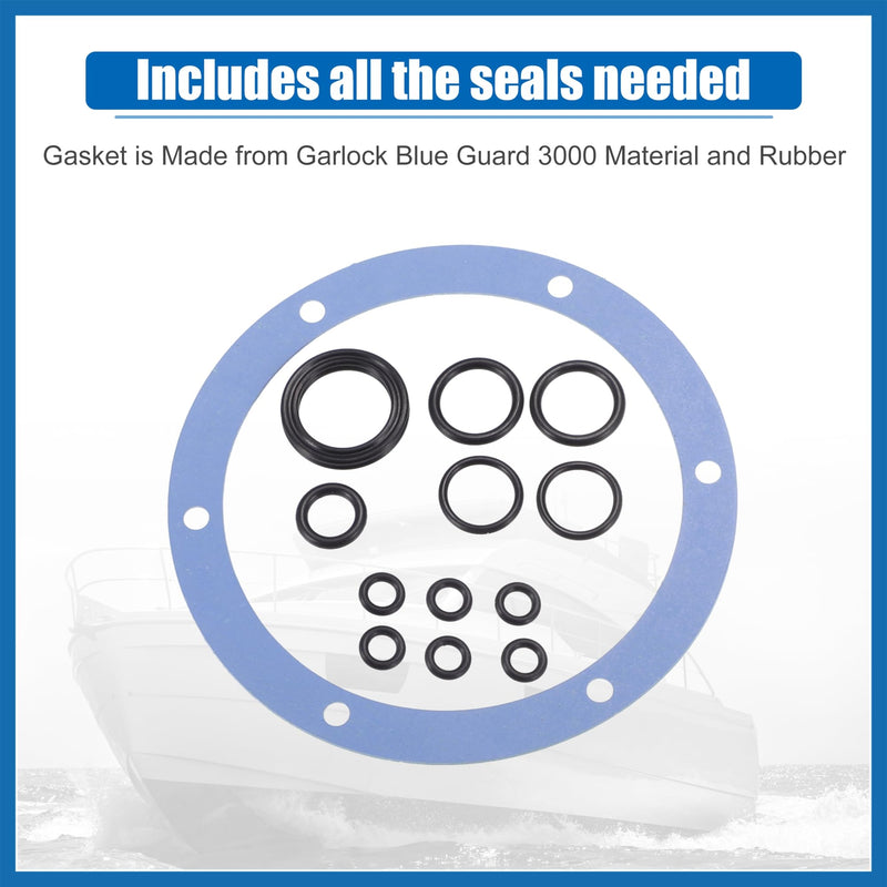 [Australia - AusPower] - 1set Hydraulic Helm Steering Pump Gasket Seal Rebuild Kit for Baystar Helms HH5231 HH5271 HH5273 Hydraulic Helm Seal Kit Replaces HS5176 Item Replacement 