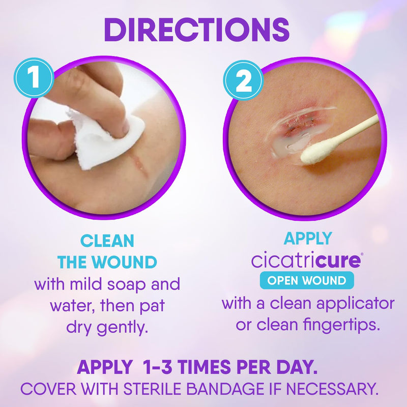 [Australia - AusPower] - Cicatricure Open Wound Care, First Aid Antibiotic Ointment Pain Relief, Effective Relief for Minor Cuts, Scrapes, Burns, Itch, and Scars, Triple Antibiotic Ointment with Bacitracin, 1 oz, Pack of 1 