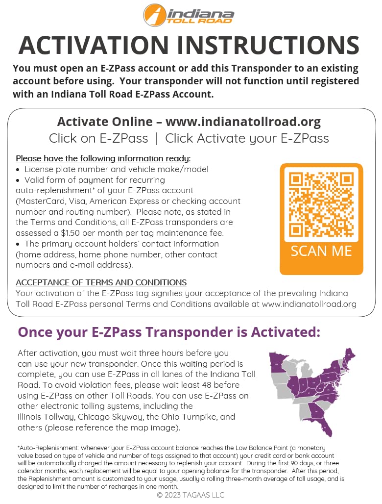 [Australia - AusPower] - E-ZPass Transponder - Indiana Toll Road (ITRCC) (1-Pack) 1-Pack 