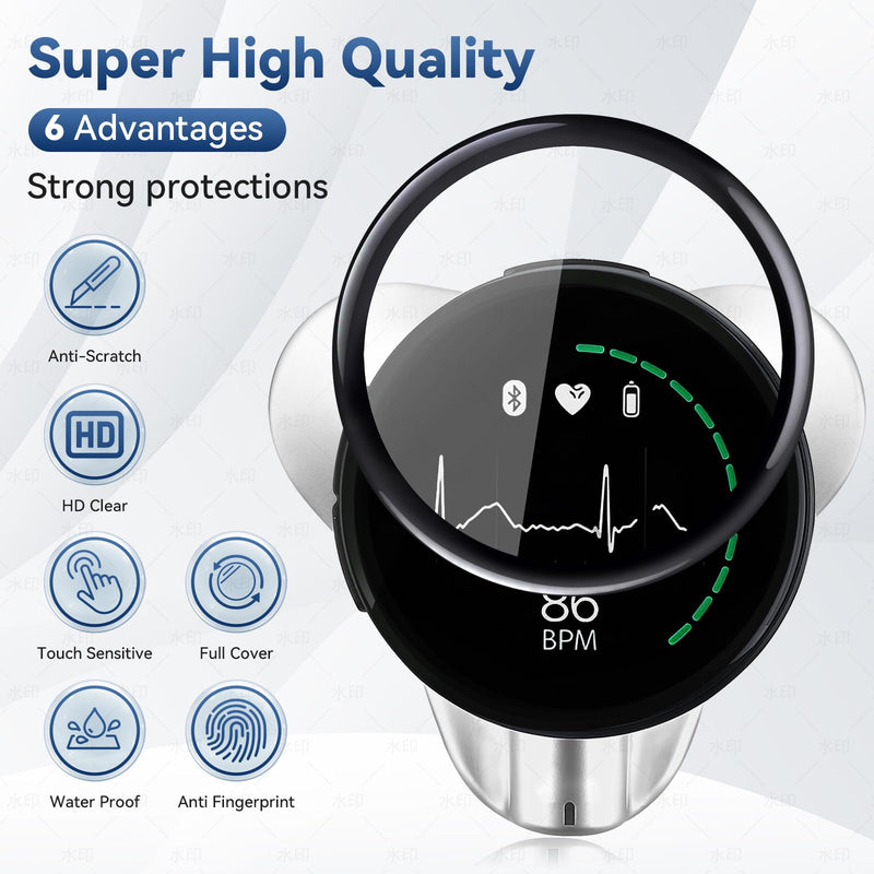 [Australia - AusPower] - 4-Pack Full Coverage 3D Curved Screen Protector Compatible with EKO CORE 500™ Digital Stethoscope, EKO CORE 500 Accessories, [Anti-Scratch] [360-Degree All-Around Protection] (4, One Size) 4 