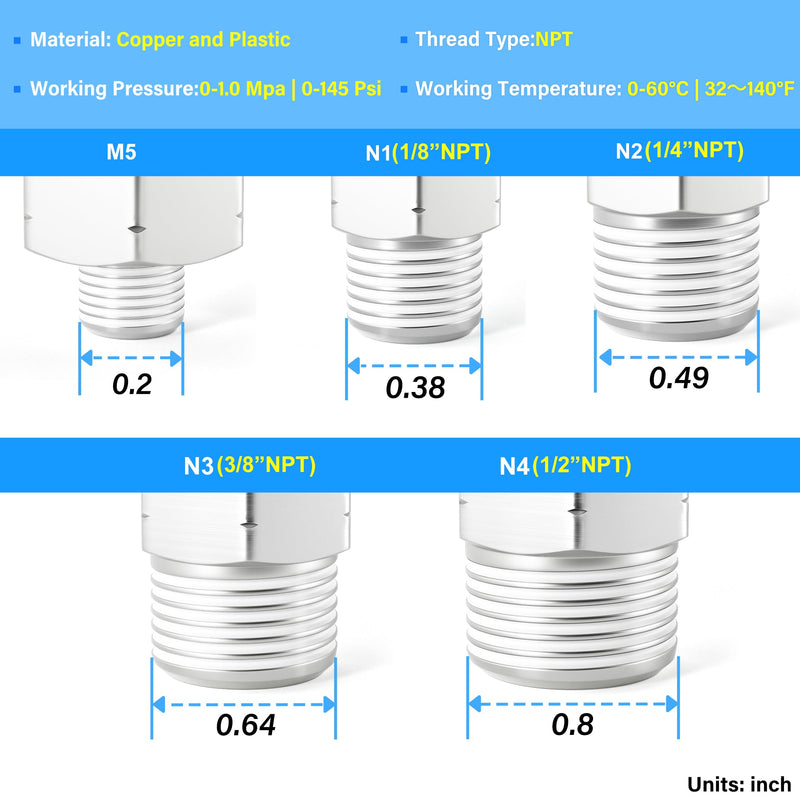 [Australia - AusPower] - TAILONZ PNEUMATIC Elbow and Straight Combination 1/4 Inch Tube OD x 1/4 Inch NPT Thread Push to Connect Fittings PC-1/4-N2+PL-1/4-N2(Pack of 12) 1/4"OD x 1/4"NPT 