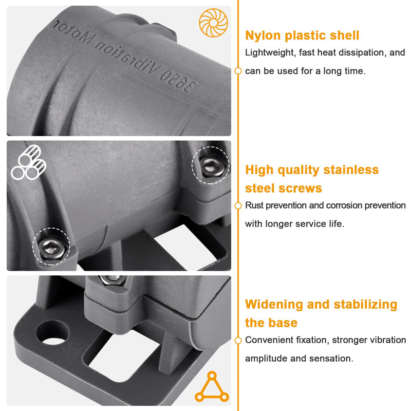 [Australia - AusPower] - DC24V Vibration Motor, 3800RPM Sieve Vibration Motor, Rotary Speed Vibrating Motor for Massage Bed Vibration Alert Chair Medical Instruments, with Adjustable Speed Power Adapter (Speed Adjustable) Speed Adjustable 